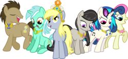 absurd_res alpha_channel bonbon_(mlp) crown cutie_mark derpy_hooves doctor_whooves_(mlp) earth_pony elements_of_harmony equid equine feathered_wings feathers female feral friendship_is_magic grey_body grey_feathers group hair hasbro headgear hi_res horn horse jaybugjimmies jewelry lyra_heartstrings_(mlp) male mammal my_little_pony mythological_creature mythological_equine mythology necklace octavia_(mlp) pegasus pony simple_background tiara transparent_background unicorn vinyl_scratch_(mlp) wings