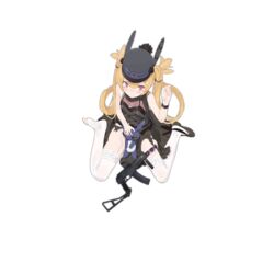  black_dress black_footwear black_scarf blonde_hair blush candy covering_crotch covering_privates damaged dress feet female food full_body garter_straps girls&#039;_frontline gun hair_between_eyes hair_ornament hat lollipop long_hair looking_at_viewer official_alternate_costume official_art pandegg scarf shoes sitting sleeveless sleeveless_dress solo sr-3mp sr-3mp_(bunny_macchiato)_(girls&#039;_frontline) sr-3mp_(girls&#039;_frontline) stuffed_animal stuffed_rabbit stuffed_toy thighhighs toes transparent_background twintails very_long_hair wariza weapon white_thighhighs 