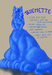  acacia_dune big_breasts blue_body bluemette breasts canid canid_taur canine canine_taur canis dog_taur domestic_dog english_text female goo_creature hair hi_res large_paws mammal mammal_taur nipples simple_background slime solo taur text translucent translucent_body 