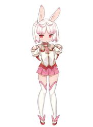  :o animal_ears blade_(galaxist) blush eyebrows female flat_chest full_body gradient_hair multicolored_hair official_art paw_pose pink_hair pleated_skirt pop-up_story rabbit_ears rabbit_girl red_eyes ruri_ookami sandals short_hair simple_background skirt sleeve_cuffs sleeves_past_wrists solo st._feles_gakuen_uniform streaked_hair tachi-e thighhighs two-tone_hair white_background white_hair white_thighhighs 