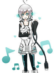  &atilde;&fnof;&rdquo;&atilde;&sbquo;&sup3; &atilde;&pound;&aelig;&rsquo;&acirc;&euro;&atilde;&pound;&acirc;&euro;&scaron;&acirc;&sup3; _sleeves detached detached_sleeves feline gray_hair grey_hair male male_focus music_note musical_note puppet smile solo usb utatane_piko vocaloid white_background 