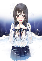  akiru see_through seifuku tagme wet_clothes 