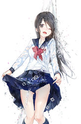  akiru seifuku tagme wet wet_clothes 