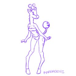  1:1 animated anthro anthrofied breasts cleavage clothed clothing female generation_2_pokemon girafarig giraffe giraffid hooves lewderooni mammal nintendo pokemon pokemon_(species) ramerooni short_playtime solo swimwear wide_hips 