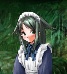  alternate_costume artist_request blush cosplay enmaided exif_thumbnail_surprise female long_sleeves maid saya_(saya_no_uta) saya_no_uta solo 