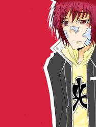  bandages katekyo_hitman_reborn kozato_enma red_eyes red_hair 