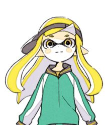  animated animated bad_id bad_twitter_id blonde_hair blush comamawa female green_jacket grey_hat grey_pants hat inkling inkling_girl inkling_player_character jacket jumping long_hair long_sleeves looking_at_viewer looping_animation pants pointy_ears simple_background smile solo splatoon_(series) splatoon_2 upper_body visor_cap white_background yellow_eyes 