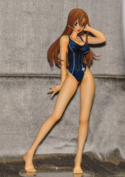  ashford_academy_swimsuit code_geass female figure long_hair one-piece_swimsuit photo_(medium) shirley_fenette single_vertical_stripe solo swimsuit wonder_festival wonder_festival_2007 