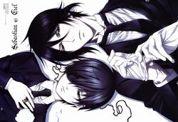  ciel_phantomhive crease kuroshitsuji sebastian_michaelis shiba_minako 