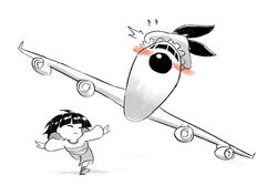  ^^^ aircraft airplane androgynous blush closed_eyes commentary female flying flying_sweatdrops frisk_(undertale) greyscale hat lutherniel mob_cap monochrome outstretched_arms running simple_background spot_color tsundere tsunderplane undertale vehicle_focus white_background 