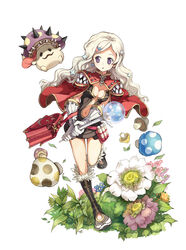  boots creator_(ragnarok_online) female living_clothes long_hair mushroom photoshop_(medium) poison_spore purple_eyes ragnarok_online solo tiv white_hair 