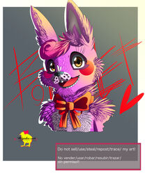  2016 5:6 absurd_res animatronic anthro bonnet_(fnafsl) bow_(feature) bow_tie digital_media_(artwork) distracting_watermark female five_nights_at_freddy&#039;s hair hi_res hiyoko lagomorph leporid machine mammal pink_hair puppet rabbit red_cheeks robot scottgames sister_location solo watermark yellow_eyes 