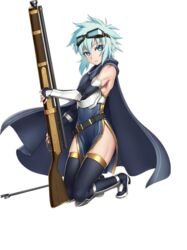  aqua_eyes aqua_hair armor armored_boots belt boots cape female fingerless_gloves full_body gloves gochou_(kedama) goggles goggles_on_head gun high_heels holding holding_gun holding_weapon kneeling looking_at_viewer loose_belt official_art parted_lips pelvic_curtain rosel_(sennen_sensou_aigis) sennen_sensou_aigis short_hair solo thigh_boots thighhighs toned transparent_background weapon 