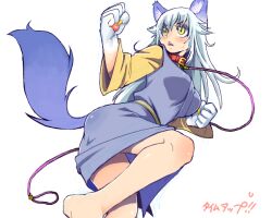  animal_ears blush capcom chinjuu_hibakichi dog_ears drawr dutch_angle gallon japanese_clothes jon_talbain kimono leash long_hair midnight_bliss paws personification punch punching rule_63 silver_hair sweat tail vampire_(game) yellow_eyes 