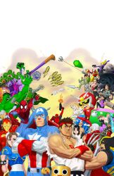  amaterasu animal aqua_hair armor avengers blonde_hair blue_hair bodysuit brown_hair canine capcom captain_america character_request chun-li claws collar crossover dante deadpool doctor_doom dormammu dr._doom everyone felicia fighting fire gloves green_eyes green_hair green_skin gun hammer helmet hulk iron_man ironman jacket jill_valentine m.o.d.o.k. magneto marvel marvel_vs._capcom marvel_vs_capcom mask modok monster morrigan_aensland multiple_boys multiple_girls muscle nathan_spencer red_jacket rockman rockman_x ryu ryuu_(street_fighter) she-hulk shuma_gorath sir_arthur_(makaimura) spider-man spider-man_(series) super_skrull tentacle thor thor_(marvel) vampire_(game) viewtiful_joe_(character) weapon white_hair wolverine x-23 x-men zero_(rockman) 