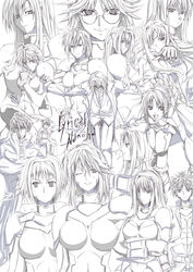  2boys 6+girls agito_(nanoha) bad_id bad_pixiv_id cinque_(nanoha) commentary_request deed_(nanoha) dieci_(nanoha) due_(nanoha) ginga_nakajima glasses greyscale highres hukahire jail_scaglietti lyrical_nanoha mahou_shoujo_lyrical_nanoha_strikers monochrome multiple_boys multiple_girls nove_(nanoha) numbers_(nanoha) otto_(nanoha) quattro_(nanoha) sein_(nanoha) sette_(nanoha) tre_(nanoha) uno_(nanoha) wendi_(nanoha) zest_grangeitz 