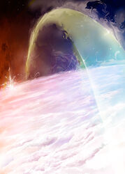  cloud commentary_request copyright_request no_humans planet scenery shousan_bouzu space star_(symbol) 