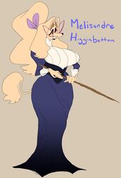  anthro big_breasts breasts canid canine canis clothing curvy_figure dedoggyskullz domestic_dog dress eyewear female glasses hi_res hourglass_figure long_dress mammal melisandre_higginbottom poodle solo tagme teacher wide_hips 