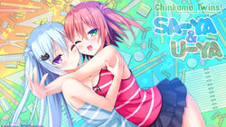  chinkamo_twins! cleavage milimili:amuse_craft_erotica nae-nae symmetrical_docking wallpaper 