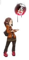  astg backpack bad_link bag brown_eyes brown_hair female image_sample long_sleeves original ponytail skirt source_request tumblr_sample watermark white_background 