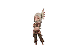  3d alternate_costume bravely_default:_flying_fairy bravely_second loincloth magnolia_arch midriff navel official_art red_eyes square_enix white_hair 