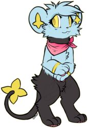  alpha_channel anthro bandana clothing female generation_4_pokemon kerchief meep_(artist) nintendo pin_(disambiguation) pokemon pokemon_(species) semi-anthro shinx simple_background solo 