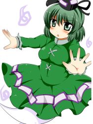  bad_id bad_pixiv_id female ghost_tail green_eyes green_hair hat highres japanese_clothes motsu_(selshia12) photoshop_(medium) soga_no_tojiko solo touhou 