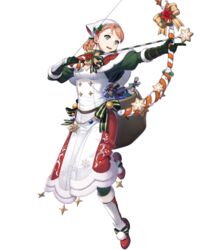  annette_fantine_dominic annette_fantine_dominic_(winter) arrow_(projectile) blue_eyes boots bow_(weapon) braid braided_hair_rings breasts capelet dress elbow_gloves female fire_emblem fire_emblem:_three_houses fire_emblem_heroes full_body fur_trim gloves highres holding holding_bow_(weapon) holding_weapon kiyu_(zuyu) knee_boots light_smile long_sleeves looking_away medium_breasts non-web_source official_art open_mouth orange_hair pom_pom_(clothes) solo tachi-e teeth transparent_background twin_braids twintails upper_teeth_only weapon 