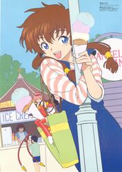  1boy 3girls :d ^_^ age_difference angelic_layer apron bag black_hair blue_eyes blue_overalls boots brown_hair cable casual closed_eyes crease crossed_arms cup day denim denim_shorts elbow_gloves flat_color food gloves hair_tubes hikaru_(angelic_layer) holding hug ice_cream lamppost leotard lolicon long_hair looking_at_viewer low-tied_long_hair megami_magazine mini_person minigirl multiple_girls official_art open_mouth outdoors overalls pink_hair red_eyes red_thighhighs scan shirt short_hair shorts sitting sky sleeves_rolled_up smile standing strap_slip striped_clothes striped_shirt suzuhara_misaki suzuki_norimitsu thigh_boots thighhighs tree 