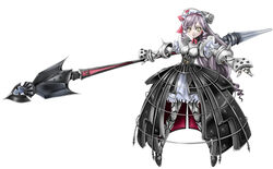  android artist_request ashlotte_maedel crinoline drill_hair female gothic_lolita lolita_fashion metal_skin photoshop_(medium) polearm robot solo soulcalibur soulcalibur_iv spear weapon 