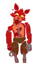  2015 animatronic anthro avj_(artist) canid canine five_nights_at_freddy&#039;s fox foxy_(fnaf) hi_res machine mammal robot scottgames simple_background solo 