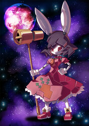  commentary_request inaba_tewi marik_(artist) mecha mechanization medarot no_humans parody robot solo touhou 