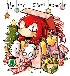  anthro big_eyes big_head blush bow_(decoration) bow_ribbon box candy christmas christmas_decorations christmas_ornament christmas_tree container decorated_bow decoration dessert echidna food gift gift_bow gift_box holiday_message holidays in_box in_container knuckles_the_echidna looking_at_viewer male mammal monotreme pattern_bow pattern_ribbon pinstripe_bow pinstripe_ribbon pinstripes plant sega simple_background solo sonic_the_hedgehog_(series) striped_bow striped_ribbon text toony tree urahyu wreath wreath_bow 