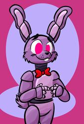  2015 animatronic anthro avj_(artist) bonnie_(fnaf) five_nights_at_freddy&#039;s hi_res lagomorph leporid machine mammal rabbit robot scottgames simple_background solo 