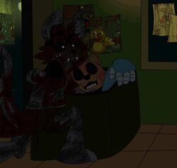  2015 animatronic anthro avj_(artist) canid canine five_nights_at_freddy&#039;s five_nights_at_freddy&#039;s_3 fox glowing glowing_eyes machine mammal phantom_foxy_(fnaf) robot scottgames 