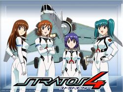  4girls aircraft airplane bodysuit doi_shizuha honjou_mikaze kikuhara_karin multiple_girls nakamura_ayamo skin_tight stratos_4 tsr-2 twintails yamauchi_noriyasu 