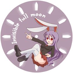  animal_ears female long_hair rabbit_ears reisen_udongein_inaba solo thighhighs torque touhou 