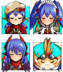  absurdres bad_id bad_pixiv_id blue_hair hat highena highres joints maid maid_headdress nopon poppi_(xenoblade) poppi_alpha_(xenoblade) poppi_qt_(xenoblade) poppi_qtpi_(xenoblade) robot robot_ears robot_joints scarf spoilers tora_(xenoblade_2) xenoblade_chronicles_(series) xenoblade_chronicles_2 