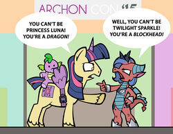  2019 anthro argument clothing cosplay costume dialogue dragon duo earth_pony english_text equid equine fan_character female feral friendship_is_magic hasbro horse male mammal mina_(mlp) my_little_pony mythological_creature mythological_scalie mythology nightmare_moon_(mlp) plushie pony reptile scalie spike_(mlp) tail text toonbat twilight_sparkle_(mlp) 