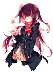  !? @_@ bad_id bad_pixiv_id black_coat blush brown_skirt coat coffee commentary_request cowboy_shot cropped_legs cup disposable_cup dropping eyes_visible_through_hair female girls&#039;_frontline gloves hand_in_pocket highres long_hair looking_to_the_side meto_(metrin) necktie official_alternate_costume one_side_up pleated_skirt print_scarf purple_hair red_eyes red_necktie red_scarf scarf simple_background skirt snowflake_print solo sweatdrop trench_coat very_long_hair wa2000_(date_in_the_snow)_(girls&#039;_frontline) wa2000_(girls&#039;_frontline) white_background white_gloves yellow_skirt 