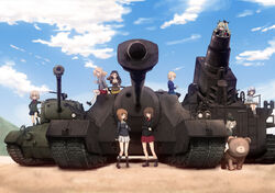  6+girls anchovy_(girls_und_panzer) anzio_military_uniform belt beret black_socks blazer blonde_hair blue_eyes blue_headwear blue_skirt boots braid brown_eyes brown_hair chi-hatan_military_uniform closed_eyes commentary cup darjeeling_(girls_und_panzer) day drill_hair girls_und_panzer green_hair grey_jacket hair_ribbon hat holding instrument jacket jinguu_(4839ms) kantele karl_gerat katyusha_(girls_und_panzer) kay_(girls_und_panzer) keizoku_school_uniform kiddie_ride kuromorimine_military_uniform loafers long_hair long_sleeves m26_pershing mika_(girls_und_panzer) military military_uniform military_vehicle miniskirt mortar_(weapon) motor_vehicle multiple_girls necktie nishi_kinuyo nishizumi_maho nishizumi_miho no_headwear on_vehicle one_eye_closed ooarai_military_uniform outdoors pantyhose pleated_skirt pravda_school_uniform red_skirt ribbon sam_browne_belt saunders_school_uniform school_uniform selection_university_military_uniform shimada_arisu shoes short_hair sitting skirt socks st._gloriana&#039;s_school_uniform standing sweater t28_super_heavy_tank tank tank_destroyer teacup thighhighs thumbs_up trait_connection tulip_hat turtleneck twin_drills twintails uniform white_legwear white_skirt yellow_skirt 