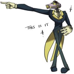  crossed_legs dancing gats_(nougats) gloves hat imageboard_desourced long_legs michael_jackson no_humans non-humanoid_robot non-web_source ottomo_(skullgirls) parody robot skullgirls solo sparkle standing this_is_it 