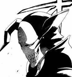  1boy black_hollow bleach bleach:_the_thousand-year_blood_war close-up close_up male male_focus mask monochrome solo white_(bleach) 