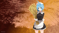  blue_hair dlsite.com elle_sweet green_eyes maid natashya_(pommier) original short_hair 