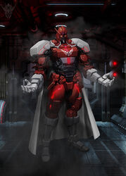  bosslogic cape highres laboratory m._bison machinery mecha mechanization no_humans photoshop_(medium) robot science_fiction street_fighter 