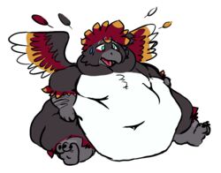  alpha_channel anthro avian belly big_belly bird blush chubby_cheeks colored digital_drawing_(artwork) digital_media_(artwork) feathers flabby hair huge_belly hyper hyper_belly immobile male moobs morbidly_obese morbidly_obese_anthro morbidly_obese_male nude obese obese_anthro obese_male onechonkyboy overweight overweight_anthro overweight_male parrot penguin simple_background solo struggling tiki tiki_kee transparent_background wings 