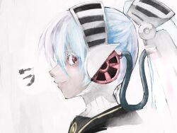  android aqua_hair blue_hair citolo commentary_request female headphones labrys_(persona) persona persona_4:_the_ultimate_in_mayonaka_arena red_eyes solo 