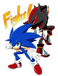  2013 alpha_channel anthro black_body black_fur blue_body blue_fur clothing duo english_text eulipotyphlan footwear fur gloves green_eyes handwear hedgehog male mammal red_body red_eyes red_fur root8beat sega shadow_the_hedgehog shoes simple_background sonic_the_hedgehog sonic_the_hedgehog_(series) text transparent_background 