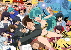  6+boys 6+girls abe_takakazu animal_print baby bad_id bad_pixiv_id beard benten_(urusei_yatsura) black_eyes black_hair blush breasts brey brown_hair cagnazzo cherry_(urusei_yatsura) closed_eyes coco_(nattou) cone_horns cosplay crossover dragon_quest dragon_quest_iv earrings everyone eyeshadow facial_hair final_fantasy final_fantasy_iv fujinami_ryuunosuke green_hair grey_hair hat horns jewelry kotatsu-neko kurama_(urusei_yatsura) kuso_miso_technique long_hair lum makeup manya_(dq4) manya_(dq4)_(cosplay) mario mario_(series) medium_breasts mendou_ryouko mendou_shuutarou miyake_shinobu moroboshi_ataru moustache multiple_boys multiple_crossover multiple_girls octopus oerba_yun_fang oyuki_(urusei_yatsura) ran_(urusei_yatsura) red_eyes rei_(urusei_yatsura) ryuunosuke&#039;s_father sakura_(urusei_yatsura) sleeves_rolled_up small_horns striped_horns super_mario_bros._1 sweat ten_(urusei_yatsura) tengu tiger_print urusei_yatsura white_hair yellow_horns 