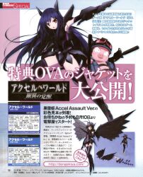  absurdres accel_world arita_haruyuki black_lotus_(accel_world) dengeki_g&#039;s female highres kuroyukihime long_hair mecha_musume official_art open_mouth scan tabata_hisayuki thighhighs very_long_hair 